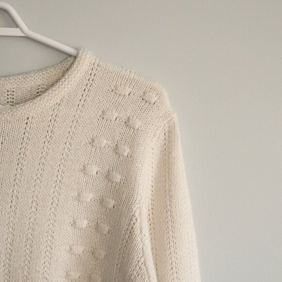 Joe Fresh Women's Sz M White Crewneck Lightweight Knit Stretch Pullover‎ Sweater - Picture 5 of 12